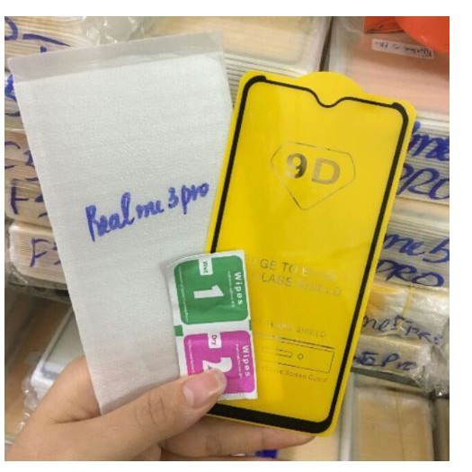 Kính Full màn 9D Siêu bền Oppo Realme 3 Pro