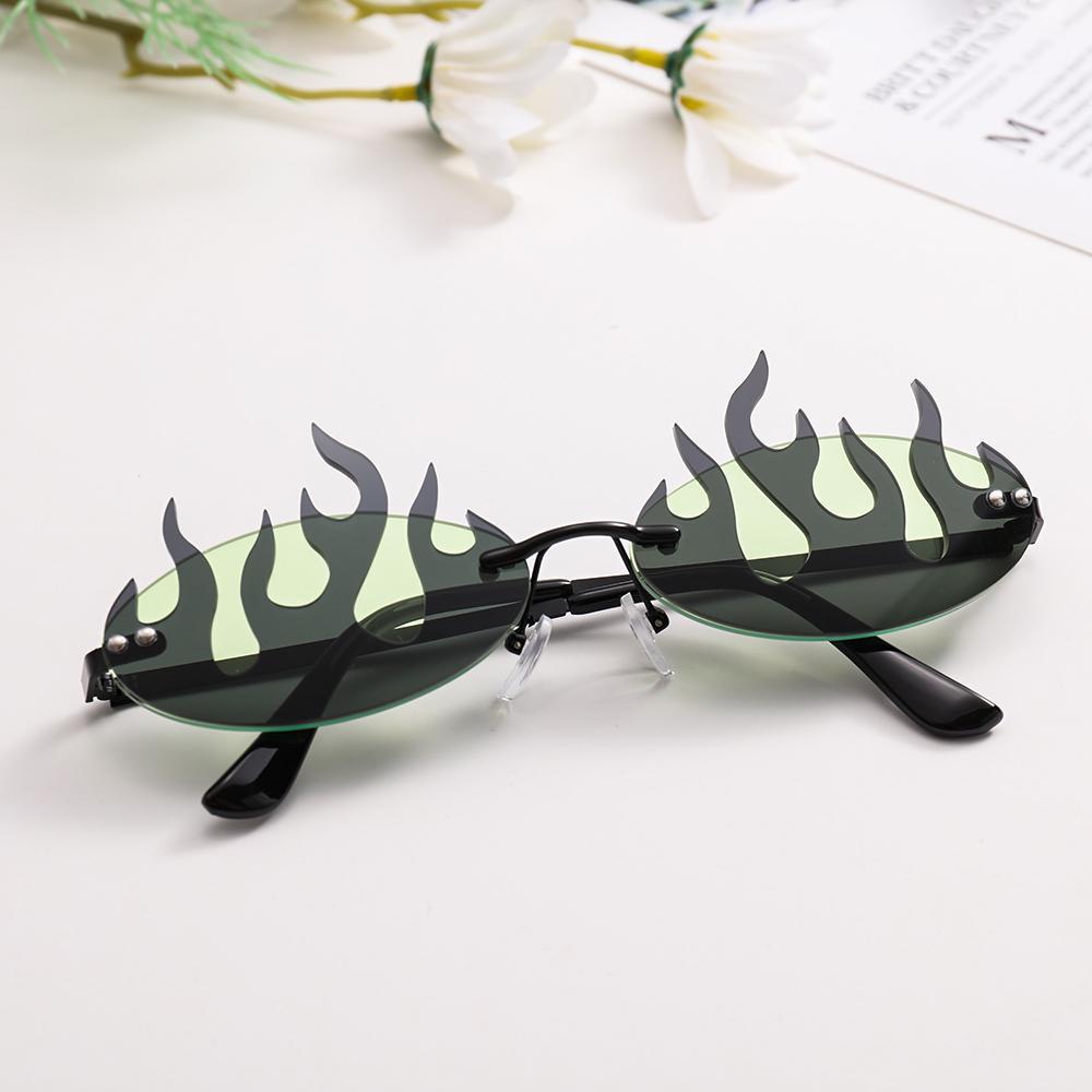 Kính Mát Không Gọng Hình Ngọn Lửa Phong Cách Halloween