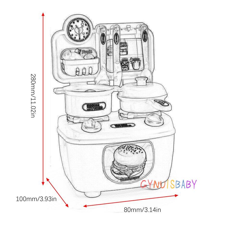 Bộ Đồ Chơi Nấu Ăn Nhà Bếp Mini Cho Bé