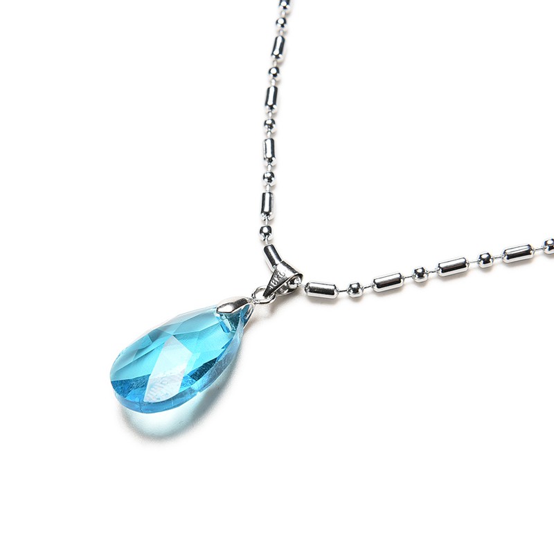 {factoryoutlet} Blue Crystal Necklace Cosplay 1PC New of Anime SAO Sword Art Online Heart of Yui adover