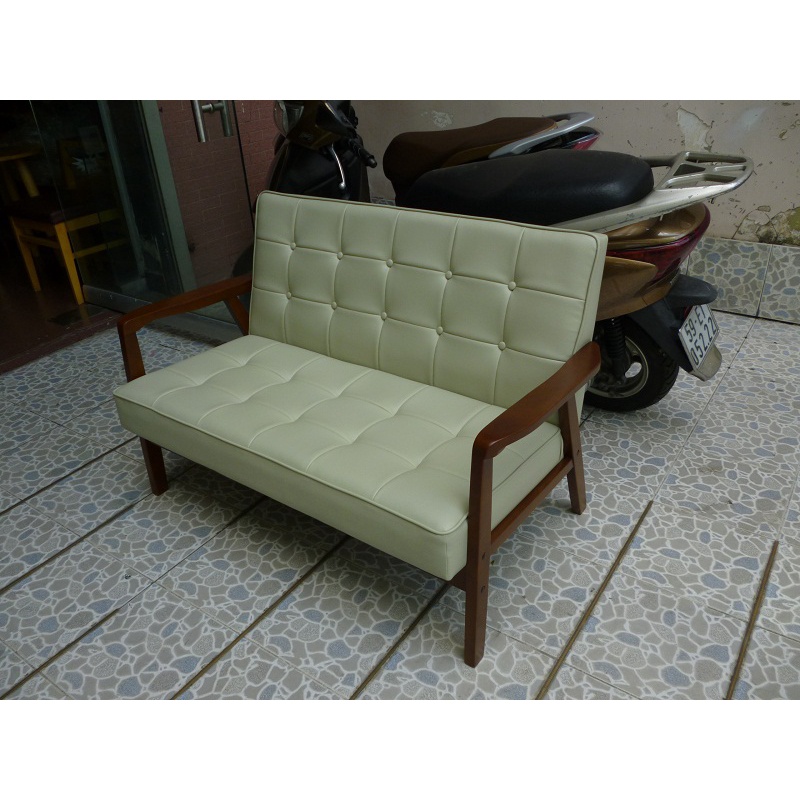 Ghế sofa đôi khung gỗ bọc simili / vải hw106 / hw104