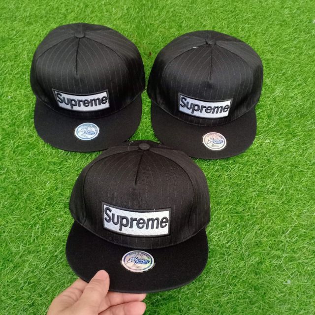 Mũ snapback hip hop Superme màu đen