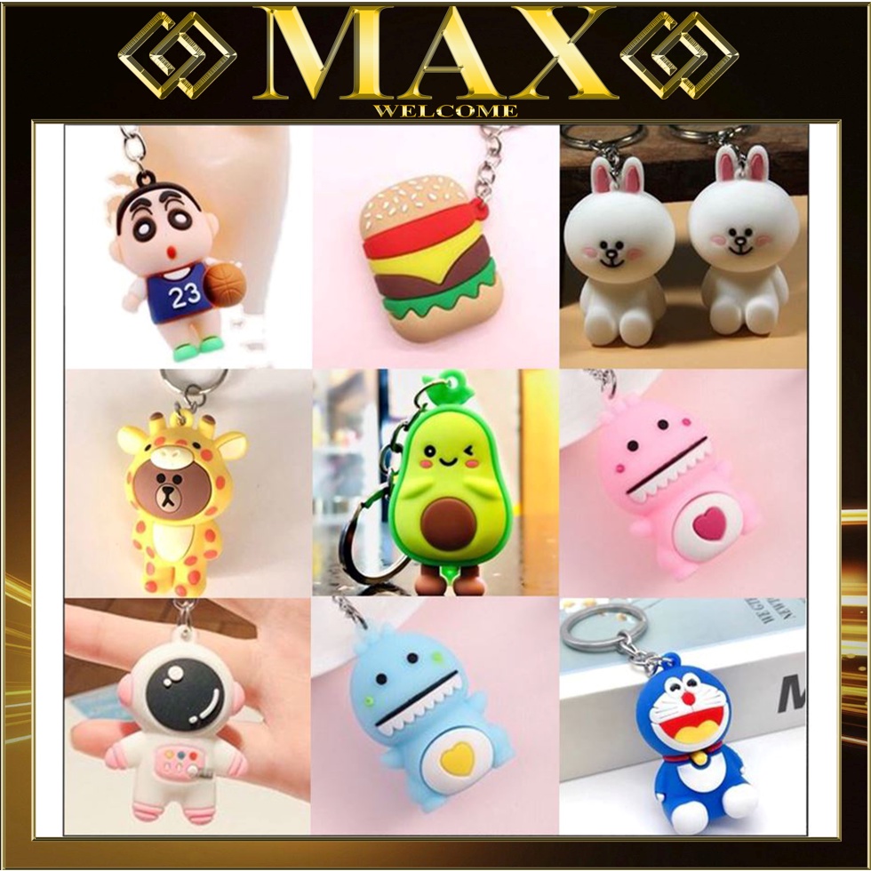 [HÀNG HOT] Móc khóa thiết kế nhiều hình thú dễ thương cho điện thoai, chìa khóa, phụ kiện, túi xách.../Max