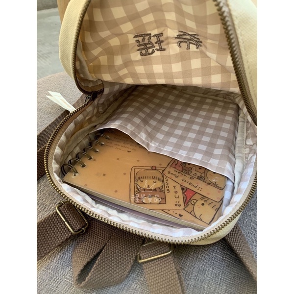 Balo gấu xù thêu tên cho bé đi học style hàn quốc