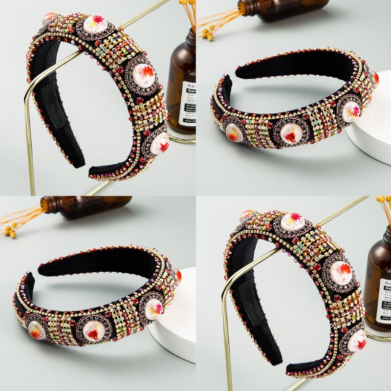 Băng Đô Bằng Xốp Đính Hạt Ngọc Trai Và Hoa Phong Cách Baroque Dành Cho Nữ