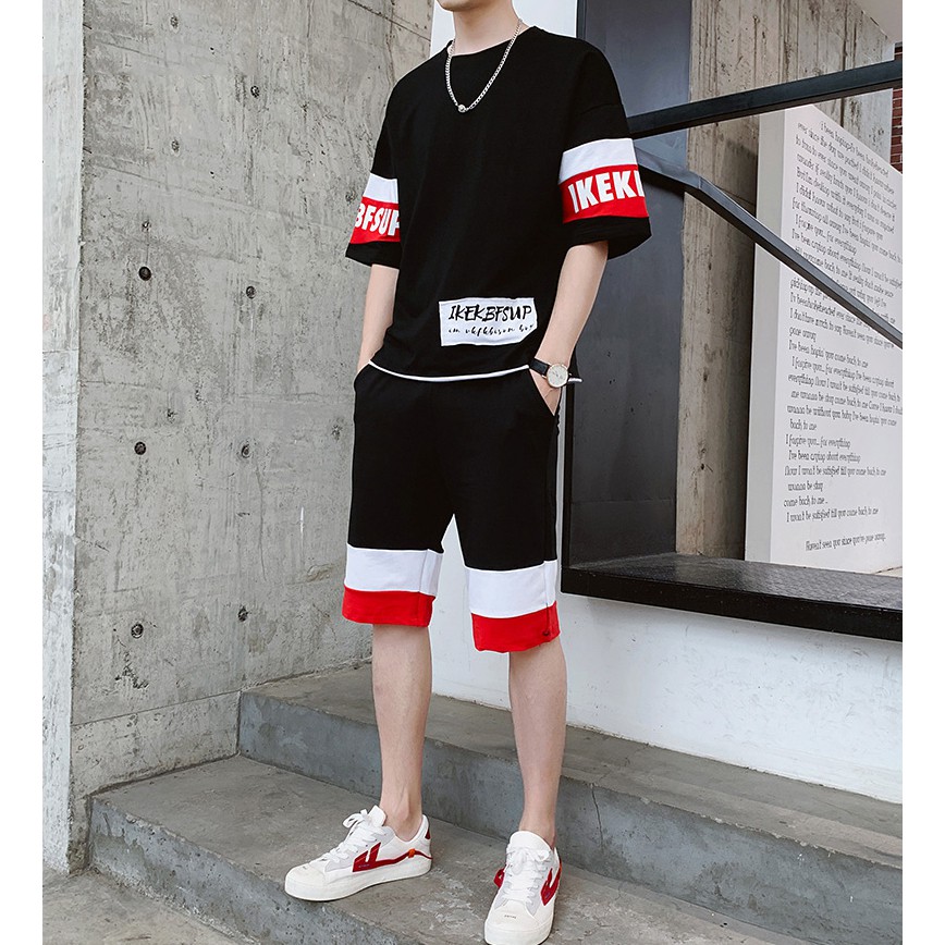 Bộ Quần Áo Thun Nam IKEKBFSUP Phối Màu Và Họa Tiết SET NAM 90000111C | BigBuy360 - bigbuy360.vn