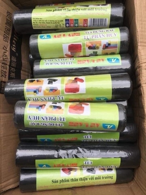 Túi đựng rác phân huỷ kích thước cuộn 53cm x 63cm