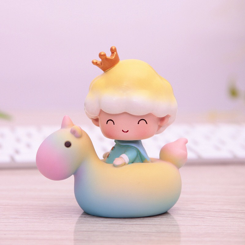 Trang trí bánh sinh nhật bánh kem - Hoàng tử, công chúa cưỡi ngựa, vịt