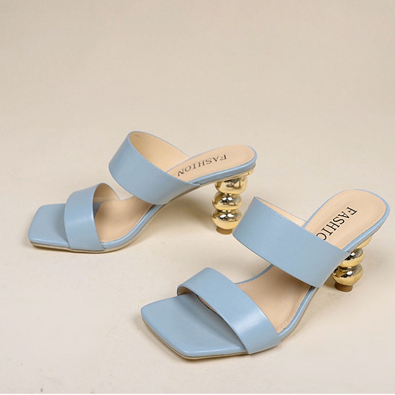 Dép cao gót XIELUAIZTA 8cm da PU thời trang dành cho nữ big size 35-42