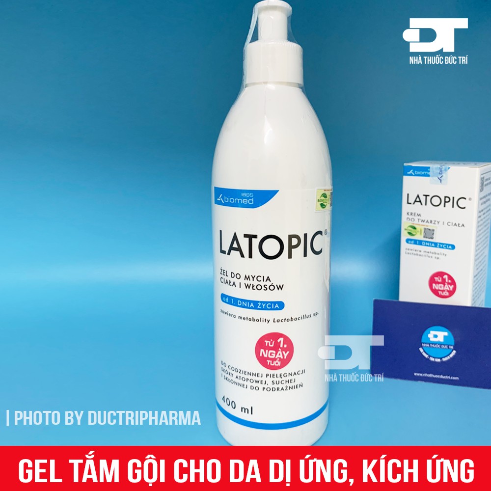 GEL TẮM GỘI LATOPIC 400ml dành cho da dị ứng và kích ứng
