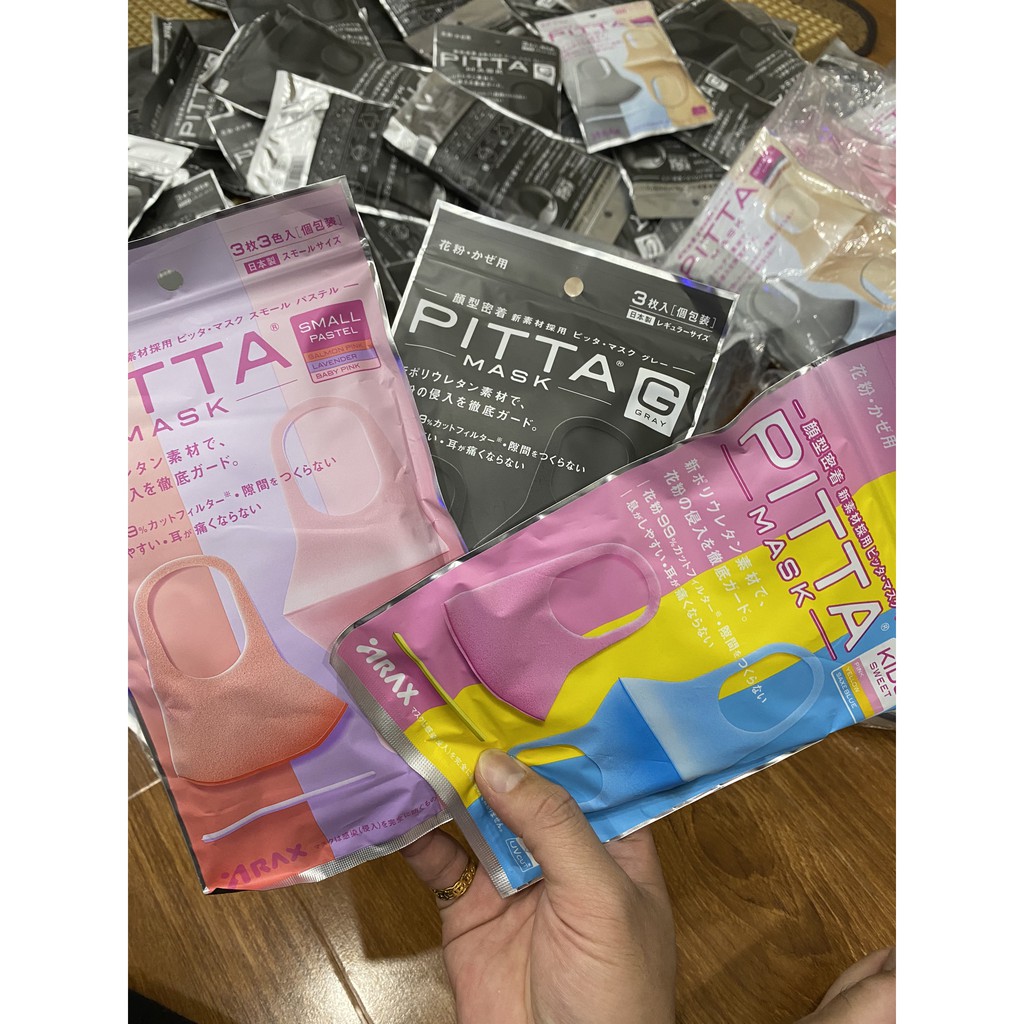 (CAM KẾT CHUẨN- CÓ BILL NHẬT)Bộ 3 Khẩu Trang PITTA MASK NHẬT BẢN | BigBuy360 - bigbuy360.vn
