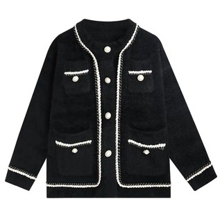 Áo len lông thỏ mix dạ tweed