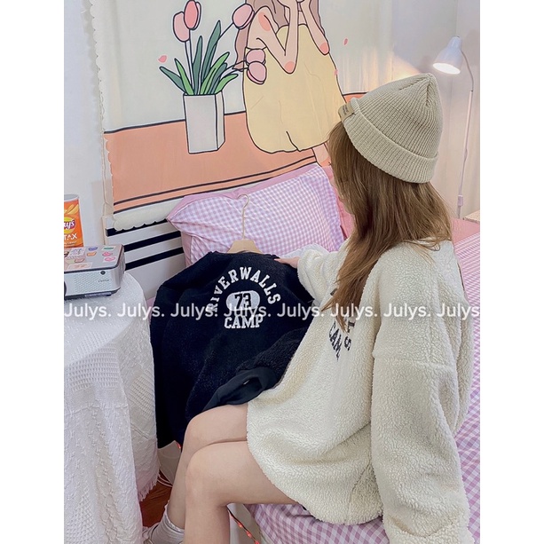 Áo sweater bông lót lông riverwalls (ảnh thật shop chụp kèm video)