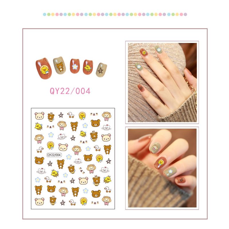 Miếng Dán Trang Trí Móng Tay Hình Hello Kitty, Hình Cute dễ thương