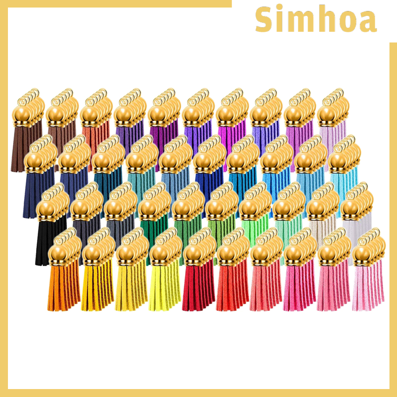 Móc Khóa Dây Da Tua Rua 38mm Có 40 Màu