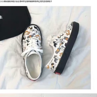 Order taobao giày dáng vanz in hình mèo cưng