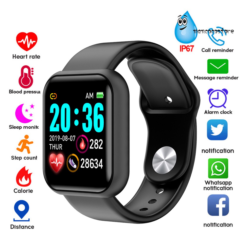 🇻🇳🔥Top sale🔥Mancocostore Y68 Waterproof Heart Rate Blood Pressure Monitor Smart Bracelet for iOS Android