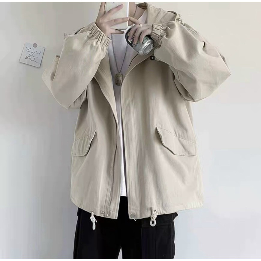 Áo Khoác Dù Nam 2 Lớp Có Nón, 2 Màu Form Rộng Có Túi Trong Che Nắng Chắn Gió Tốt Mặc Đẹp [NEW UNISEX]