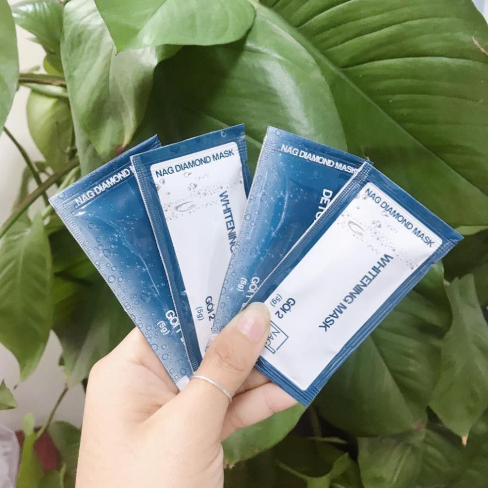 [HÀNG CHÍNH HÃNG]BỘ ĐÔI MẶT NẠ N.A.G DIAMOND MASK-Thải độc, dưỡng trắng da mặt toàn diện/DETOX MASK-WHITENING MASK | Thế Giới Skin Care