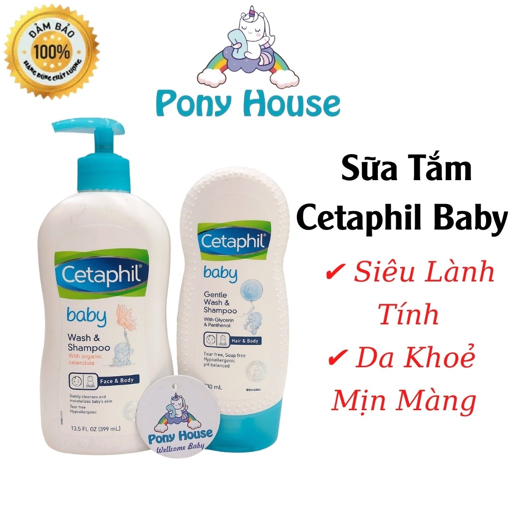 Sữa Tắm Gội CETAPHIL 2in1 Cho Bé Từ Sơ Sinh Hương Thơm Tự Nhiên Dịu Nhẹ 230ml - 400ml