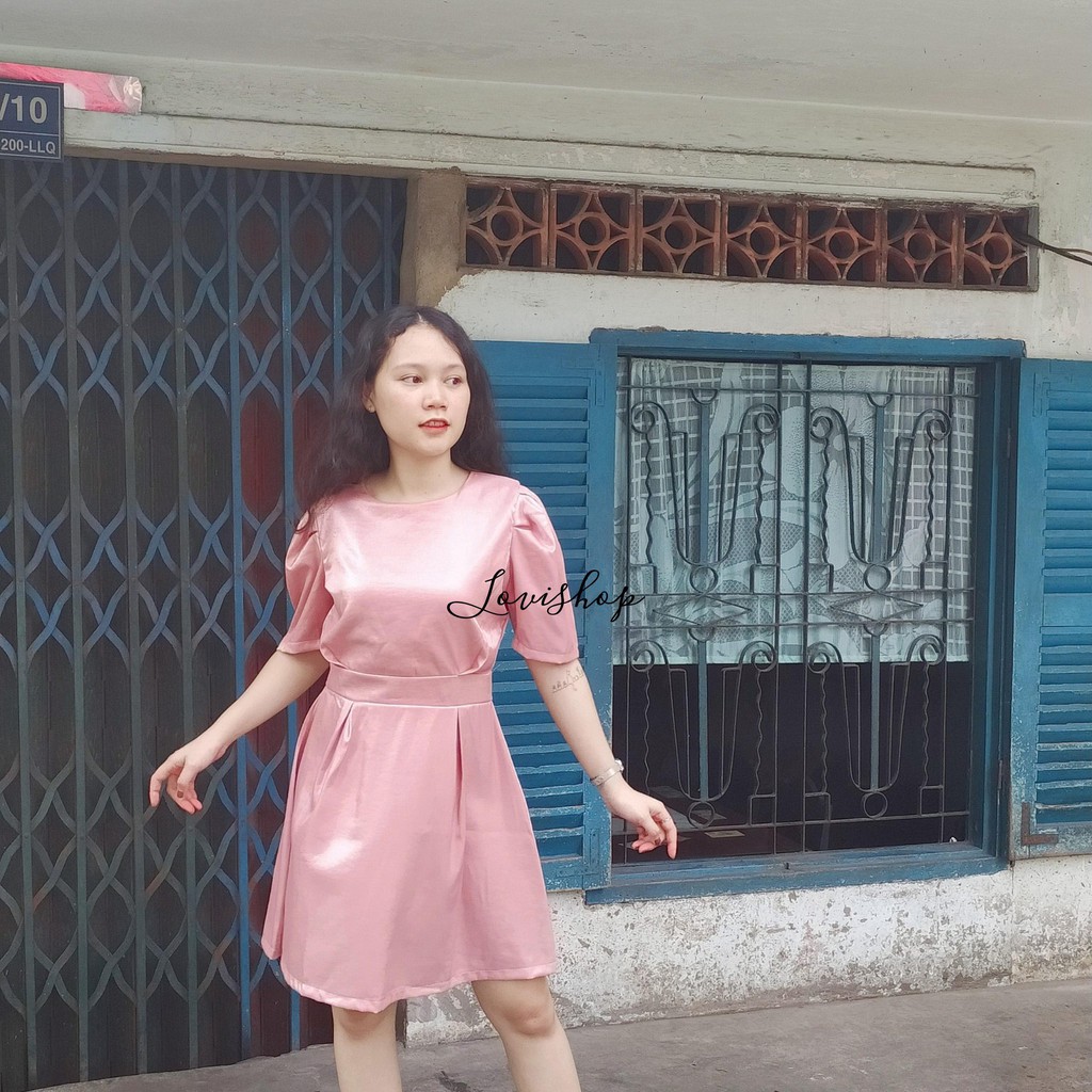 Đầm hồng xinh Lovi