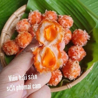 VIÊN HẢI SẢN SỐT CAM(khay 35 viên)-Viên nhỏ nhỏ mà ăn ngon lắm nha | Hàng sẵn - Giao Nhanh - Khuyến Mãi