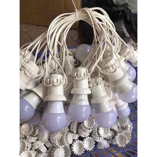 Bộ dây đèn đui đúc trang trí quán cà phê, trà sữa ...ngoài trời 10m kèm 20 bóng á/s vàng