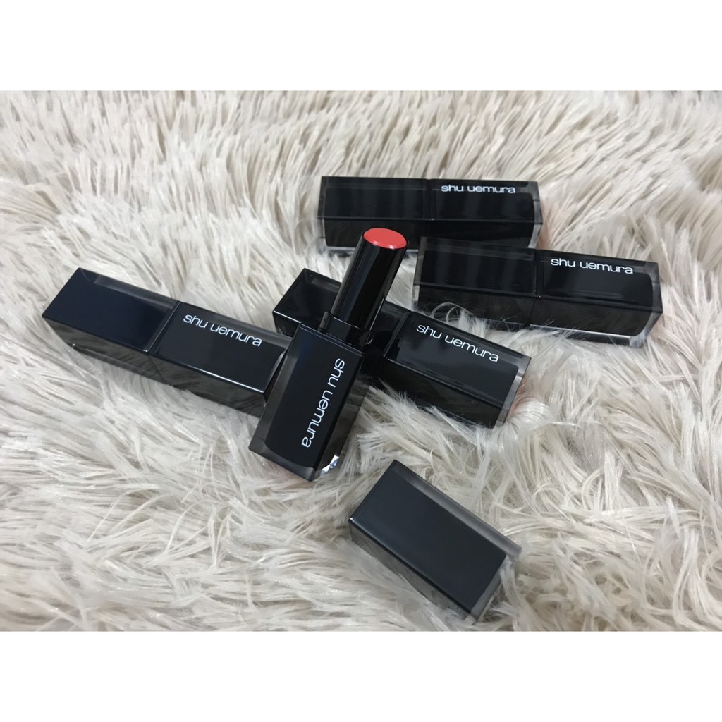 Xả kho -[Có bill,Video mua hàng tại Nhật] Son Shu Uemura Rouge Unlimited Matte - còn vỏ đen