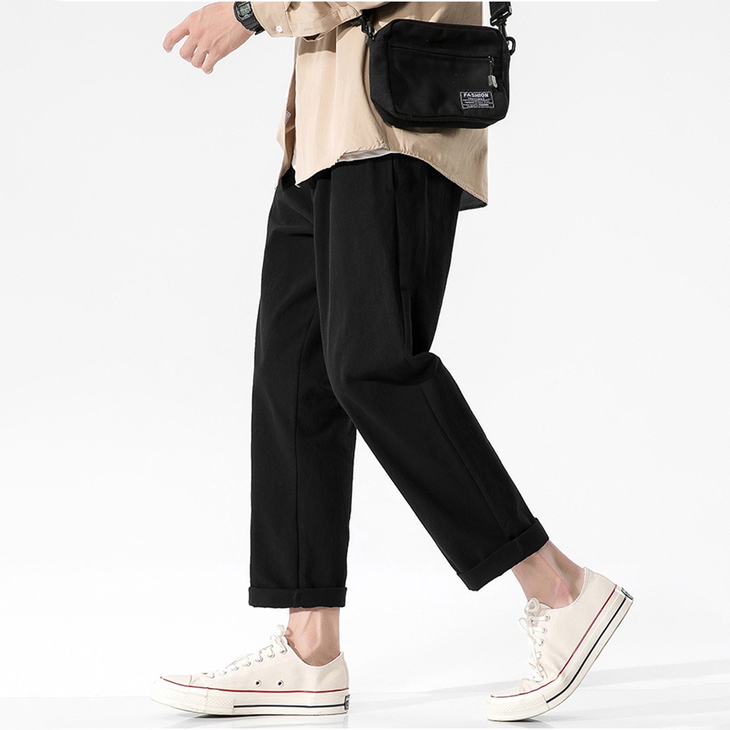 Quần Baggy Kaki unisex N7 Basic nam nữ cạp chun ống rộng phong cách Hàn Quốc ulzzang