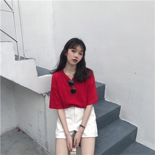 [Xả hàng ] Áo thun trơn basic tay lỡ mẫu mới 2020