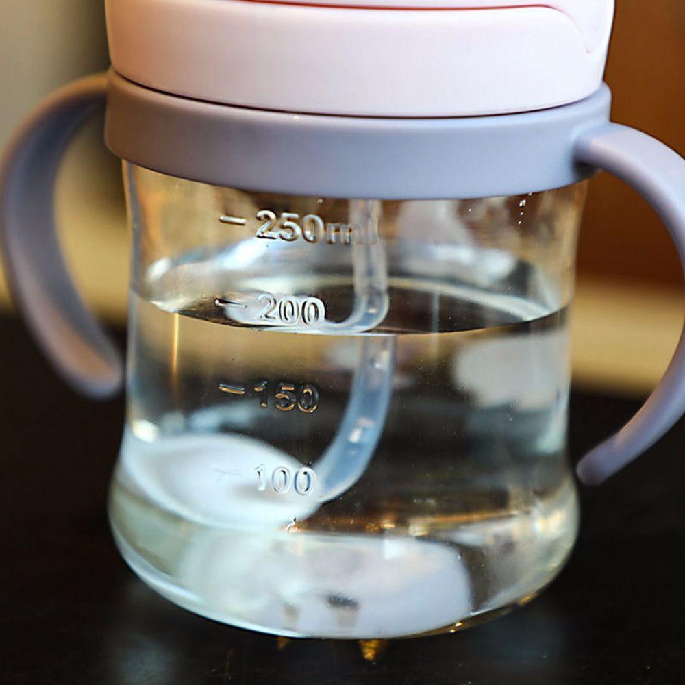 Bình Uống Nước Chống Tràn Có Tay Cầm Và Ống Hút Họa Tiết Hoạt Hình Dễ Thương Cho Bé