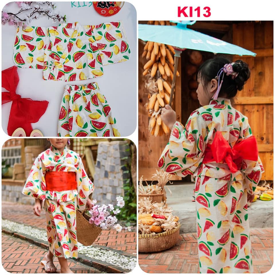 Kimono Trẻ Em Dưa Hấu - KI13