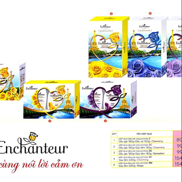 Hộp Quà Sữa Tắm Enchanteur 20-10/20-11