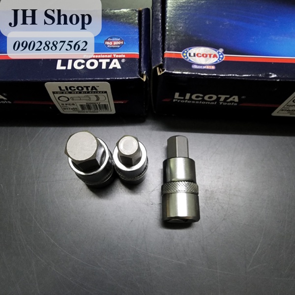đầu tuýp 1/2 ra lục giác LICOTA TAIWAN size lớn (12mm, 14mm, 17mm)