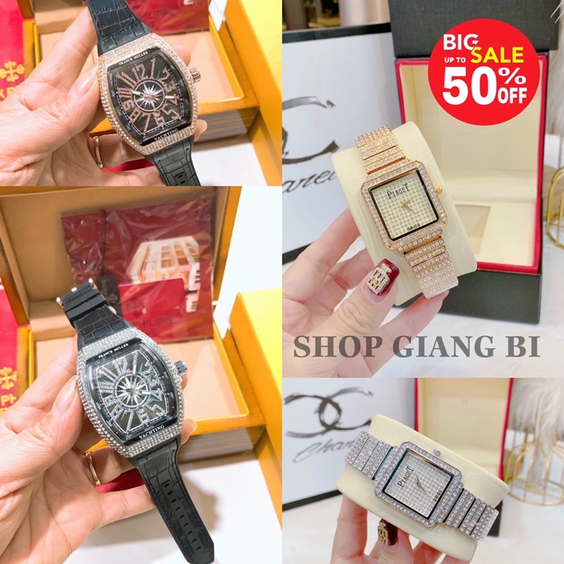 Đồng hồ nam VN999 mặt vuông đính đá [Có Hộp]⚜️Chống nước,chống xước