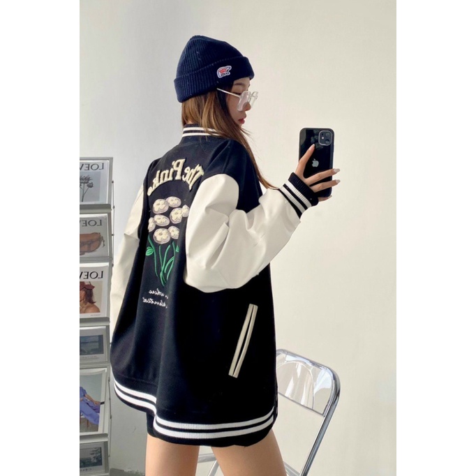 (FREE SHIP) ÁO KHOÁC BOMBER NỮ HỌA TIẾT NHỮNG BÔNG HOA NHỎ XINH LUNG LINH TK 2022