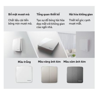 Bộ 2 Công Tắc 1 chiều Và 2 Chiều Minerva Panasonic