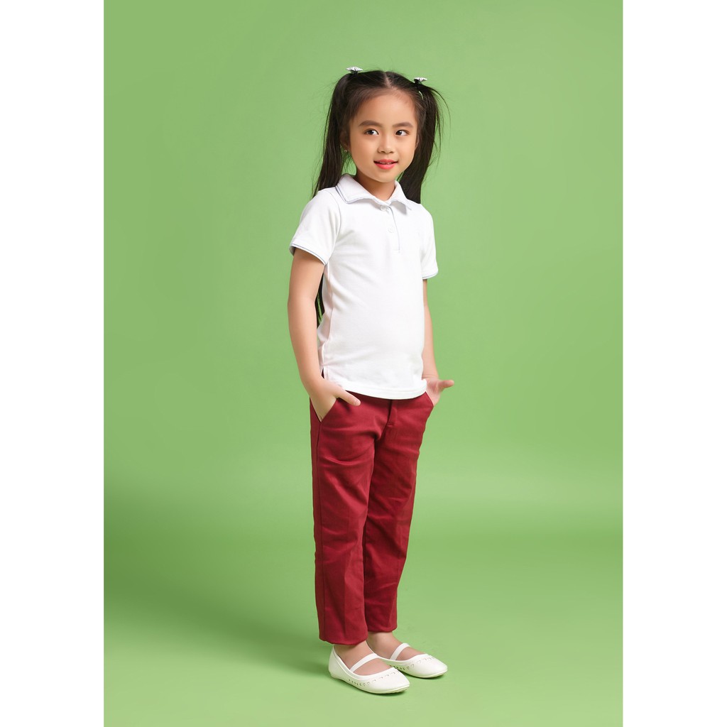 Quần kaki dài bé gái đỏ từ 9kg - 35kg để đi chơi  QDG004 - JADINY