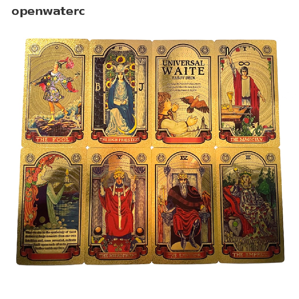 Bộ Bài Tarot Bằng Giấy PVC Mạ Vàng Chống Thấm Nước Và Mài Mòn