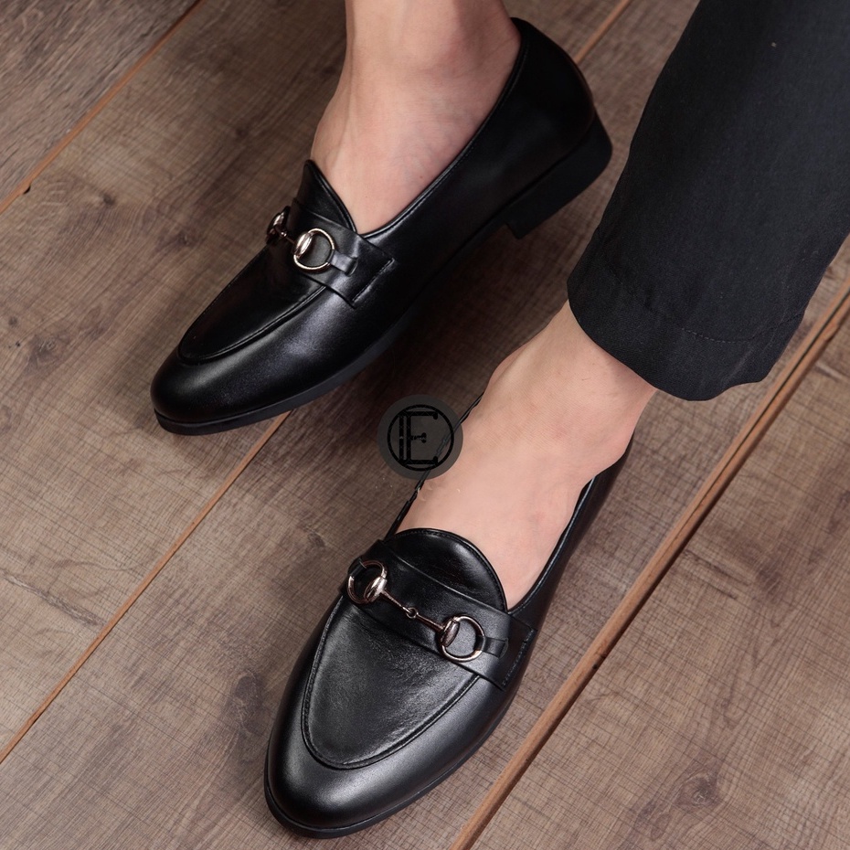 Giày lười nam cao cấp ERMAND da thật bảo hành 1 năm kiểu dáng Horsebit Loafer - Mã T06