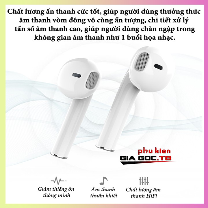 Tai nghe Blutooth - Bluetooth i12 TWS dùng cho Iphone - Androi , cảm biến vân tay giá rẻ [SIÊU HOT-MÃ GIẢM GIÁ 10K]