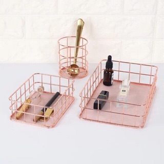 Rổ Rosegold - Gold hình chữ nhật