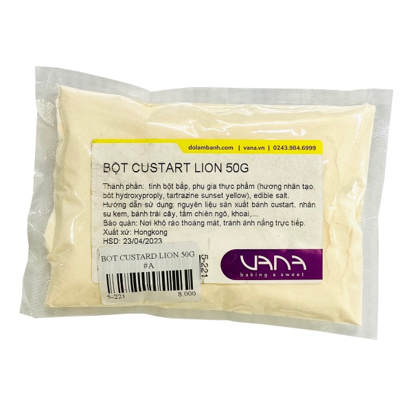 BỘT SỬ TỬ CUSTARD LION GÓI 50G