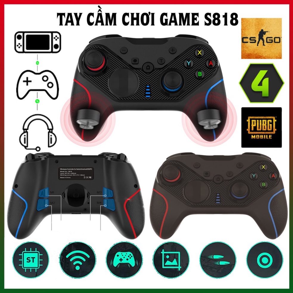 🎮SIÊU PHẨM🎮Tay cầm chơi game PC Laptop, PS3, Điện Thoại, TV Android Box - Tay cầm không dây 850 USB Wifi 2.4G