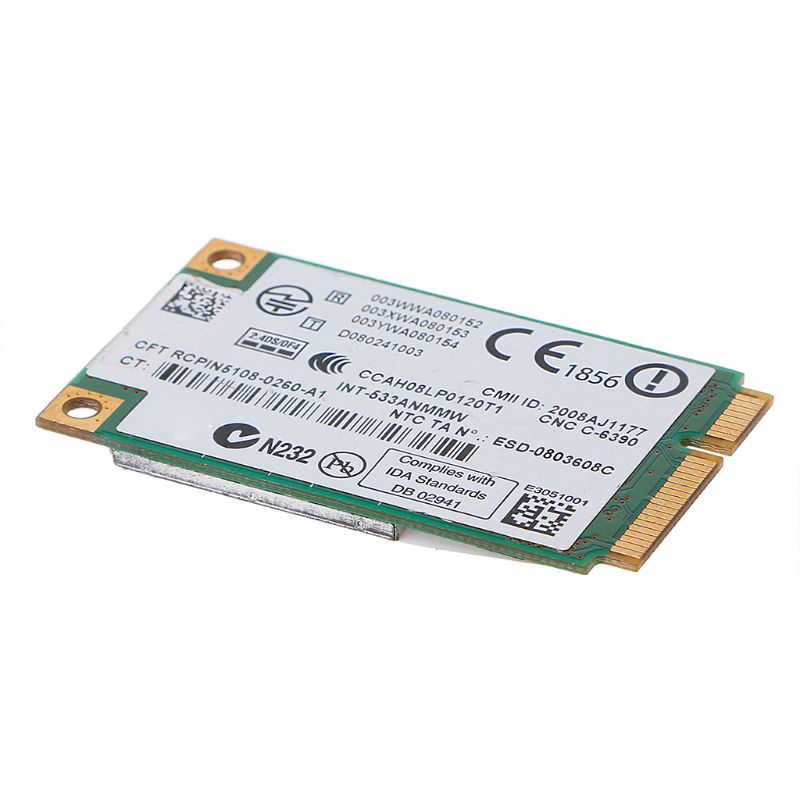 Thẻ WiFi Link 5300 AGN Mini PCI-E Không Dây 2 4 5 0Ghz Băng Tần Kép 450M