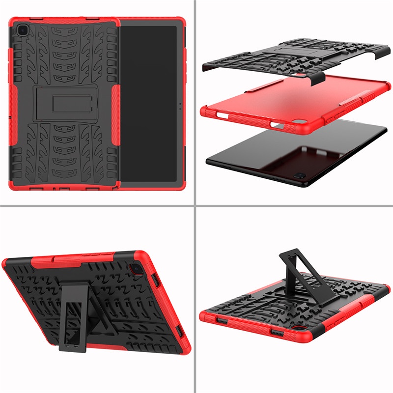 Ốp máy tính bảng TPU + PC kiểu áo giáp chống sốc có giá đỡ cho Samsung GALAXY Tab A7 10.4 2020 SM-T500 T505 T500