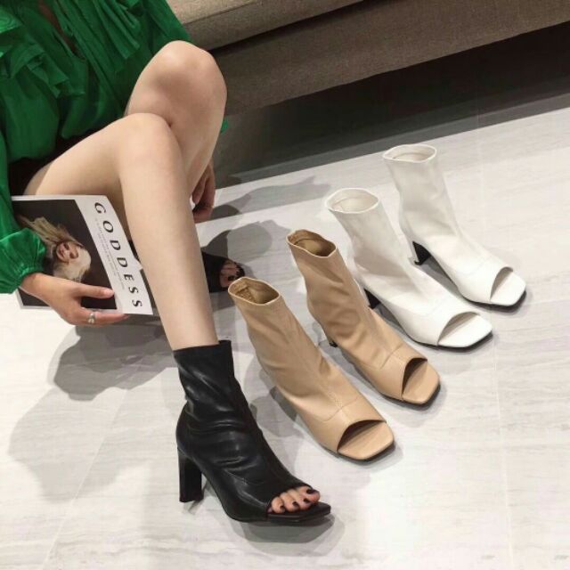 Boot hở mũi cao cấp