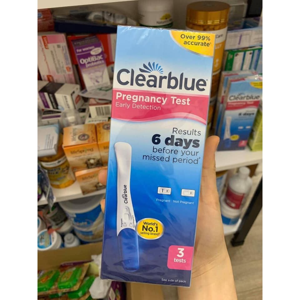 Que thử thai siêu sớm trước 6 ngày trễ kinh Clearblue 6 days - Xuất xứ Úc