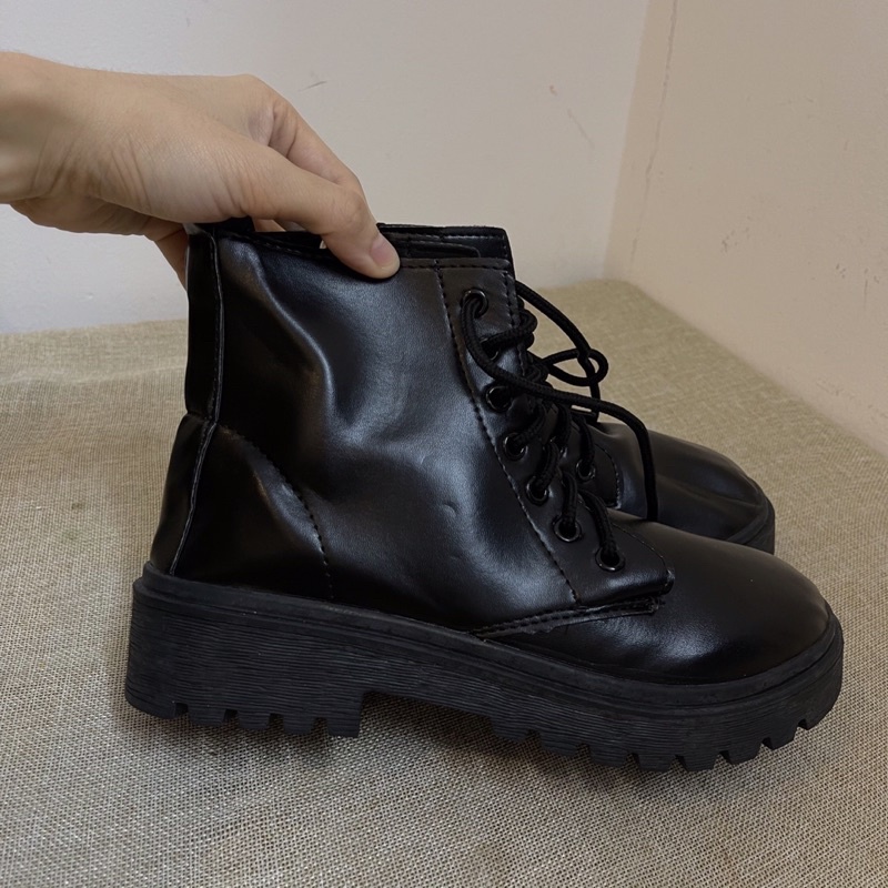 [XẢ KHO] boot đen buộc dây