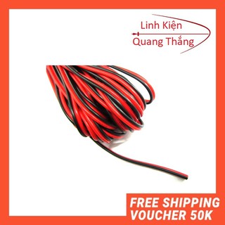 Dây điện đôi đỏ đen Phi 0.3mm- 100m